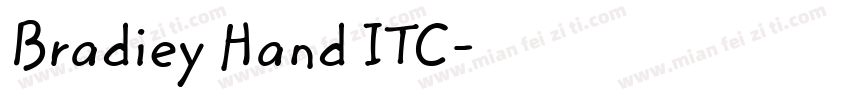 Bradiey Hand ITC字体转换